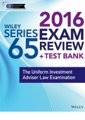 (Wiley FINRA) Van Blarcom, Jeff - Wiley Series 65 Exam Review 2016 + Test Bank_ the Uniform Investment