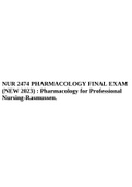 NUR 2474 PHARMACOLOGY FINAL EXAM (NEW 2023) : Pharmacology for Professional Nursing-Rasmussen.