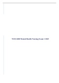 NUR 2488 Mental Health Nursing Exam 1 2023