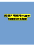 MSN NP PMHNP Preceptor Commitment Form