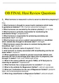 OB FINAL Hesi Review Questions.