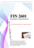 FIN2601 Assignment 1 Semester 1 2023