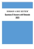 Domain 4 BOC Review Questions & Answers with Rationale 2023