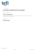 Tefl.org.uk - US VIDEO OBSERVATION COURSEWORK INCLUDES QUIZZES  AND ASSIGNMENTS [LEVEL 3 TEFL]
