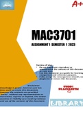 MAC3701 Assignment 1 Semester 1 2023