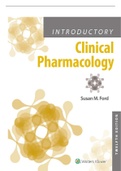 TEST BANK INTRODUCTORY CLINICAL PHARMACOLOGY 12TH EDITION BY SUSAN FORD>CHAPTER 1-54< COMPLETE GUIDE SOLUTION.TEST BANK INTRODUCTORY CLINICAL PHARMACOLOGY 12TH EDITION BY SUSAN FORD>CHAPTER 1-54< COMPLETE GUIDE SOLUTION.
