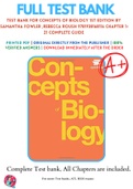 Test Bank For Concepts of Biology 1st Edition By  Samantha Fowler ,Rebecca Roush 9781938168116 Chapter 1-21 Complete Guide 