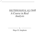 A Course in Real Analysis 1st Edition By Hugo Junghenn (Solutions Manual)