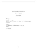 Complete samenvatting voor econometrics I