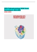 WGU Pathophysiology D236 Exam Remediation 2022-2023