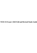NUR 155 Exam 1 2023 Full and Revised Study Guide.