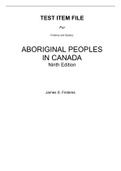 Aboriginal Peoples in Canada 9th Edition By James Frideres René  Gadacz (Test Bank)
