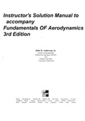 Solution Manual For Fundamentals Of Aerodynamics 3rd edition John Anderson