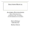 Algebra Foundations Basic Math, Introductory and Intermediate Algebra, 1e Marvin Bittinger, Judith  Beecher (Solutions Manual)