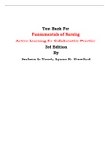 Test Bank For Fundamentals of Nursing Active Learning for Collaborative Practice 3rd Edition By Barbara L. Yoost, Lynne R. Crawford