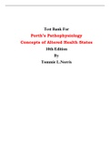 Test Bank For Porth’s Pathophysiology  Concepts of Altered Health States  10th Edition By Tommie L.Norris