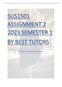 SUS1501 Assignment 2 2023 SEMESTER 1 SOLUTIONS (86276 0 )