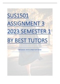 SUS1501 Assignment 3 2023 solutions (865480)