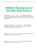 NUR2214 Nursing Care of the Older Adult Module 5