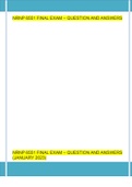 NRNP 6551 FINAL EXAM – QUESTION AND ANSWERS VERIFIED BY EXPERT ANSWERS. ALREADY GRADED A+