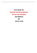 Test Bank For Growth and Development  Across the Lifespan  2nd Edition By  Gloria Leife