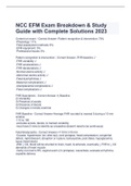 NCC EFM Exam Breakdown & Study Guide with Complete Solutions 2023