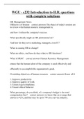 WGU - c232 Introduction to H.R. questions with complete solutions
