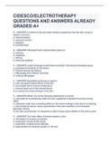 CIDESCO/ELECTROTHERAPY QUESTIONS AND ANSWERS ALREADY GRADED A+