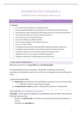 Samenvatting Klinische Psychologie 3 (PM0812222333): Open Universiteit: Artikelen (check beschrijving) + Handboek + YouLearn