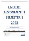 FAC1601 Assignment 1 2023 solutions semester 1