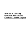 NBC-HWC Practice Exam Questions 2023 Exam Prep With CORRECT Answers