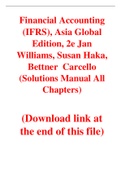 Financial Accounting (IFRS), Asia Global Edition, 2e Jan Williams, Susan Haka, Bettner  Carcello (Solutions Manual)