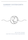 Summary System Earth: Climate and Global Change (MAQ 23306)