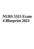 NURS 5315 Exam 4 Blueprint 2023