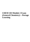 CHEM 103 Module 2 Exam (General Chemistry) – Portage Learning