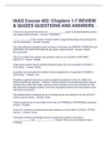 IAAO Course 402: Chapters 1-7 REVIEW & QUIZES QUESTIONS AND ANSWERS