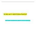 NURS 6635 MIDTERM-PMHNP Exam / NURS6635 MIDTERM-PMHNP Exam(100 Questions & Answers)(New, 2022-2023)