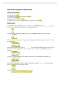 HP212B Basic Diagnosis Coding Systems: all Assignments & Quizzes
