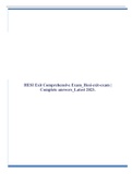 HESI Exit Comprehensive Exam_Hesi-exit-exam |Complete answers_Latest 2023.
