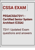 PEGACSSA72V1 - Certified Senior System Architect (CSSA) 72V1 Updated Exam questions and answer