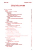 Klinische farmacologie - volledige samenvatting 2022-2023