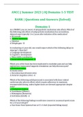 ANCC ( Summer 2023 ) 200+ Questions and Answers Domains 1-5  TEST BANK | Domain 1-2-3-4-5 | FULL Test Bank ANCC  Latest 2023