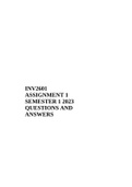 INV2601 ASSIGNMENT 1 SEMESTER 1 2023 QUESTIONS AND ANSWERS