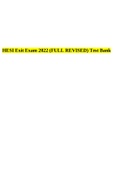 HESI Exit Exam 2022 (FULL AND REVISED) Test Bank