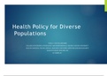 NUR 550 Topic 8 Assignment; Benchmark - Diverse Population Health Policy Analysis