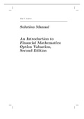 An Introduction to Financial Mathematics Option Valuation, 2e Hugo D. Junghenn (Solution Manual)