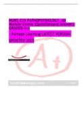 NURS 231 PATHOPHYSIOLOGY All Module Exams (Questions and Answers GRADED A+) - Portage Learning LATEST VERSION UPDATED 2023