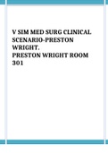 V SIM MED SURG CLINICAL SCENARIO-PRESTON WRIGHT. PRESTON WRIGHT ROOM 301