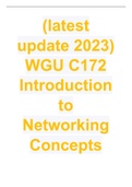 WGU C172 Introduction to Networking Concepts (latest update 2023) 