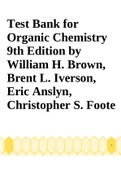 Test Bank for Organic Chemistry 9th Edition by William H. Brown, Brent L. Iverson, Eric Anslyn, Christopher S. Foote | 2023 |